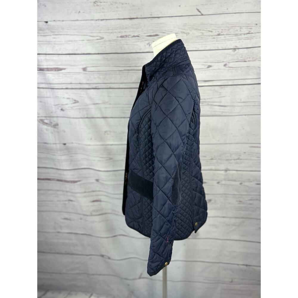 Joules Moredale Women’s Navy Quilted Floral Lined Jacket Size M UK 12 - Picture 2 of 9